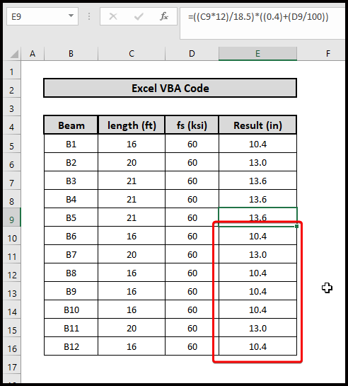 excel copy formula down using VBA